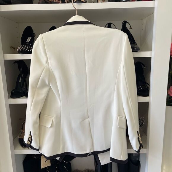 NEW CONTRAST BINDING DOUBLE BREASTED BLAZER - Picture 10 of 14